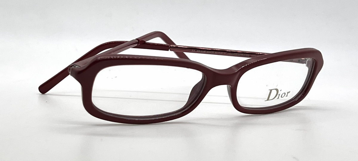 Dior CD3108/STRASS Rectangular Vintage Optical Frame-Burgundy-Unworn