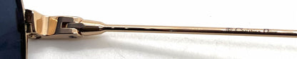 Christian Dior DiorMonsieur1 Aviator Gold Havana Sunglasses-Blue Lenses-Unworn