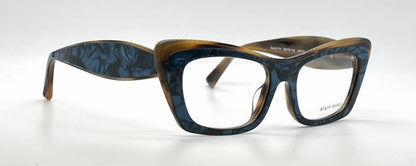 Alain Mikli Sarette A03119 003 Blue / Brown Marbled Eyeglasses-Unworn-Italy