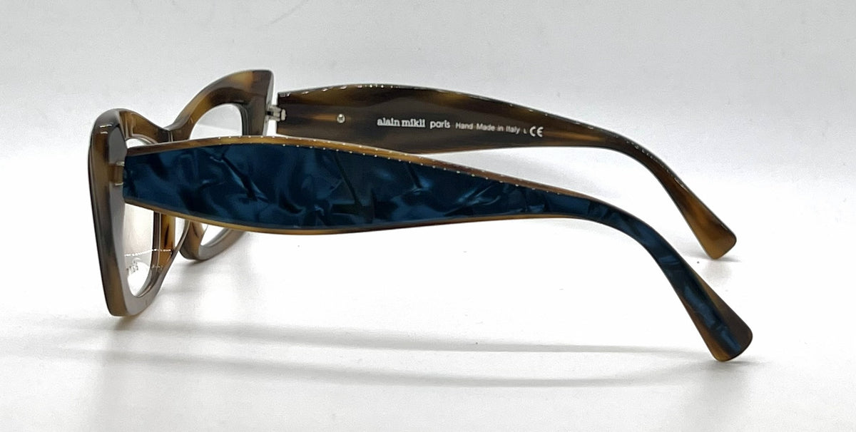Alain Mikli Sarette A03119 003 Blue / Brown Marbled Eyeglasses-Unworn-Italy