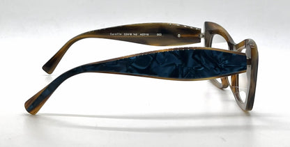 Alain Mikli Sarette A03119 003 Blue / Brown Marbled Eyeglasses-Unworn-Italy