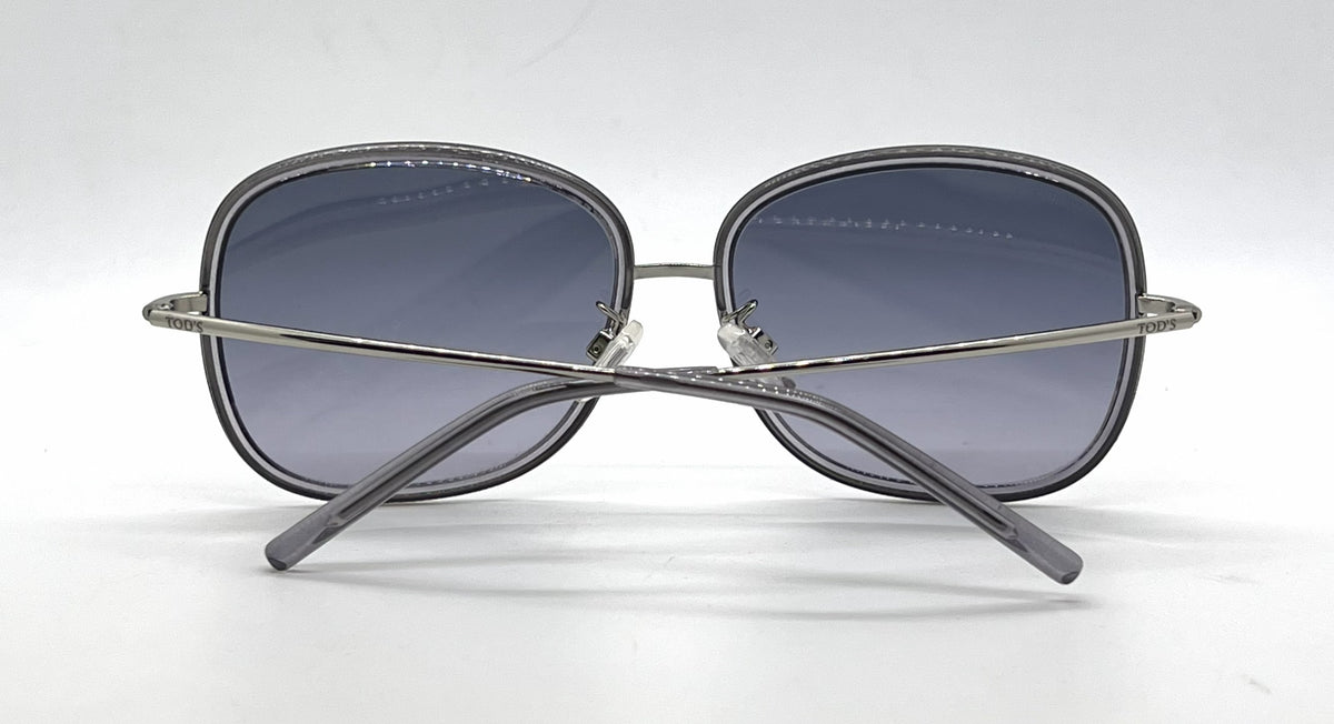 Tod's TO47 20B Grey Butterfly Sunglasses-Blue Gradient Lenses-Unworn-Italy