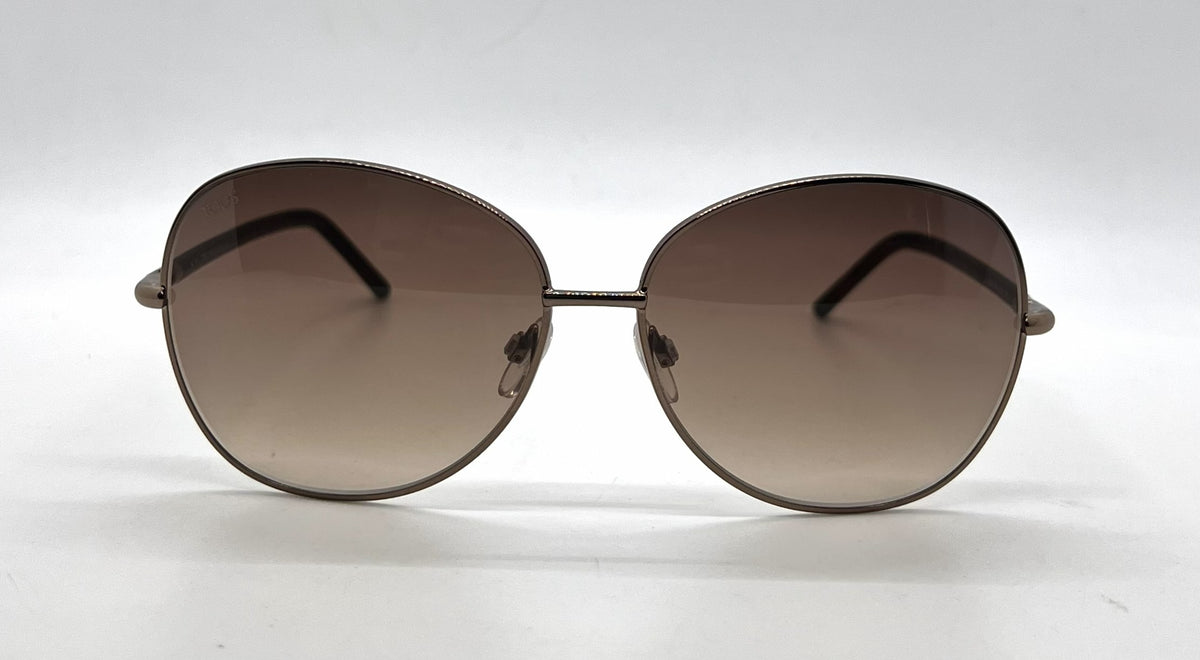 Tod's TO74 36F Gold Butterfly Sunglasses-Brown Gradient Lenses-Unworn-Italy