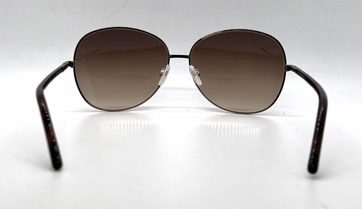 Tod's TO74 36F Gold Butterfly Sunglasses-Brown Gradient Lenses-Unworn-Italy