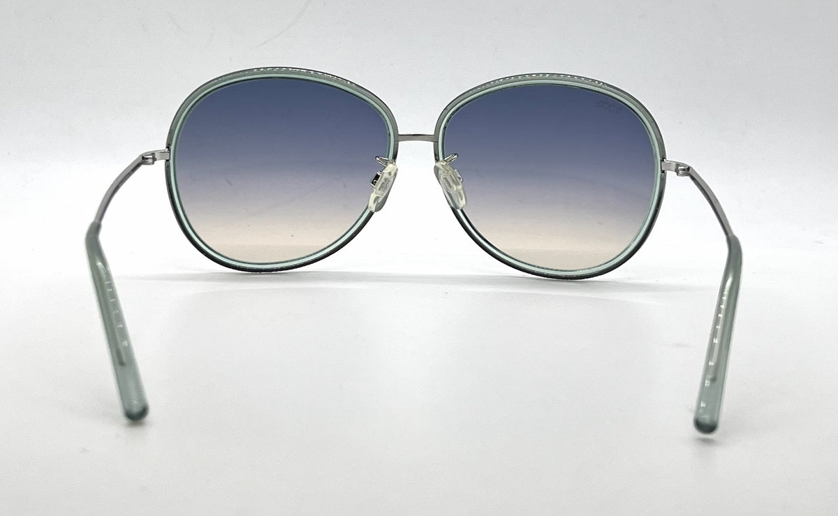Tod's TO46 93P Aqua Blue Oversized Sunglasses-Blue Gradient Lenses-Unworn-Italy