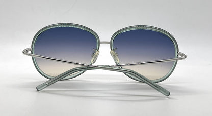 Tod's TO46 93P Aqua Blue Oversized Sunglasses-Blue Gradient Lenses-Unworn-Italy