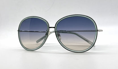 Tod's TO46 93P Aqua Blue Oversized Sunglasses-Blue Gradient Lenses-Unworn-Italy