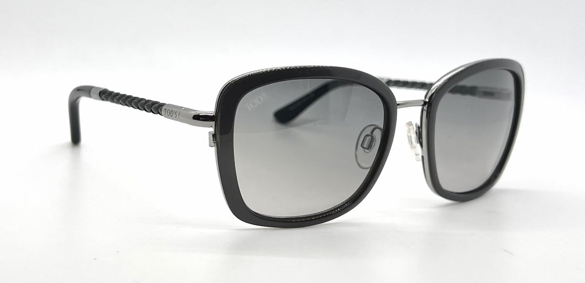Tod's TO78 08B Grey Square Butterfly Sunglasses-Grey Gradient Lenses-Unworn-Italy