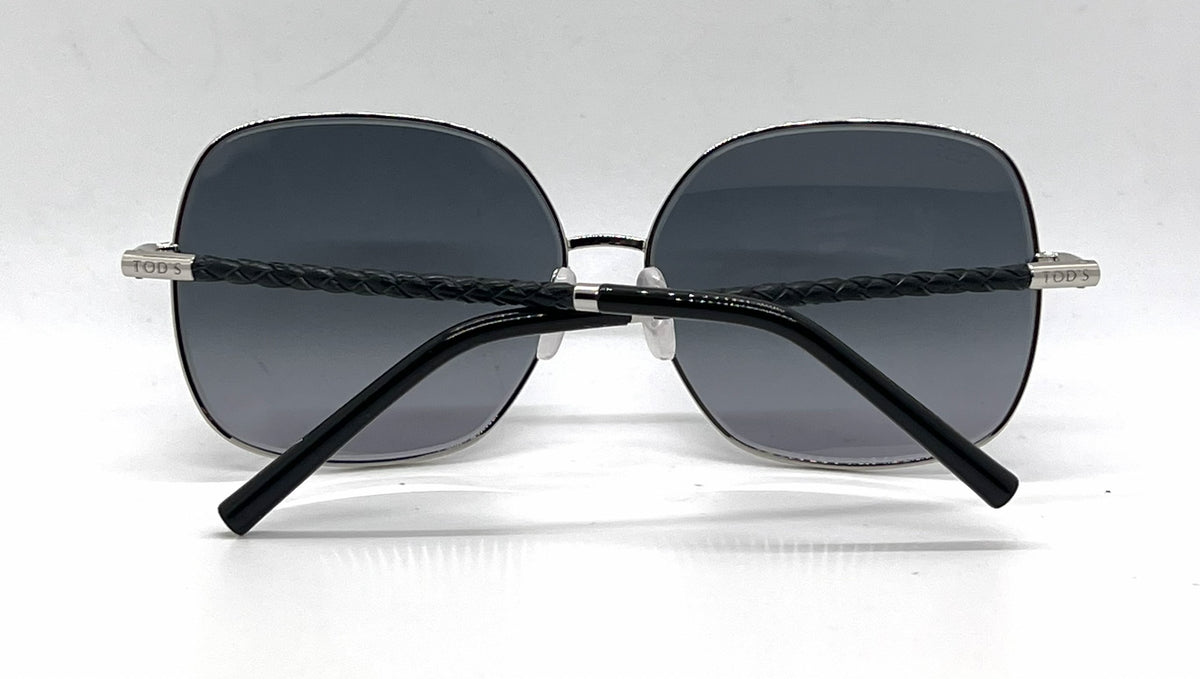 Tod's TO50 16B Silver Butterfly Sunglasses-Grey Gradient Lenses-Unworn-Italy