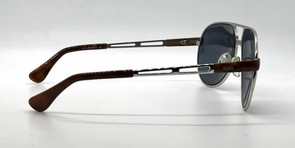 Tod's TO13 18V Silver Aviator Sunglasses-Blue Lenses-Unworn-Italy