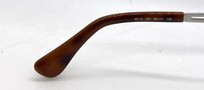 Tod's TO13 18V Silver Aviator Sunglasses-Blue Lenses-Unworn-Italy