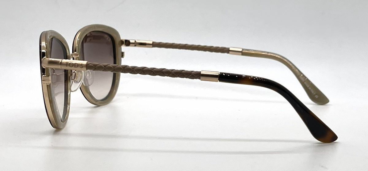 Tod's TO0079 56F Tortoise Gold Butterfly Sunglasses-Brown Gradient Lenses-Unworn-Italy