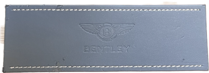 Bentley: Leather Stitched-Embossed-On Wood-Countertop Display-VERY RARE Two Piece Set