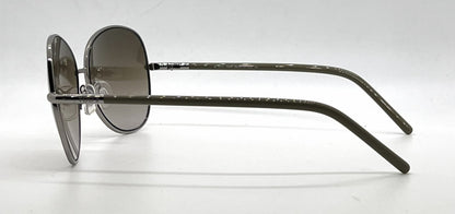 Tod's TO74 20F Silver Butterfly Sunglasses-Brown Gradient Lenses-Unworn-Italy
