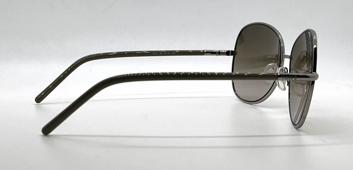Tod's TO74 20F Silver Butterfly Sunglasses-Brown Gradient Lenses-Unworn-Italy