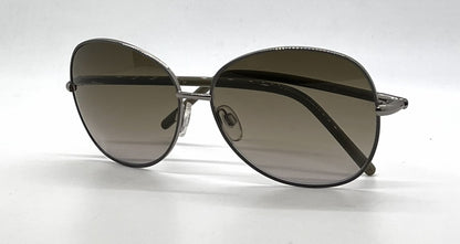 Tod's TO74 20F Silver Butterfly Sunglasses-Brown Gradient Lenses-Unworn-Italy