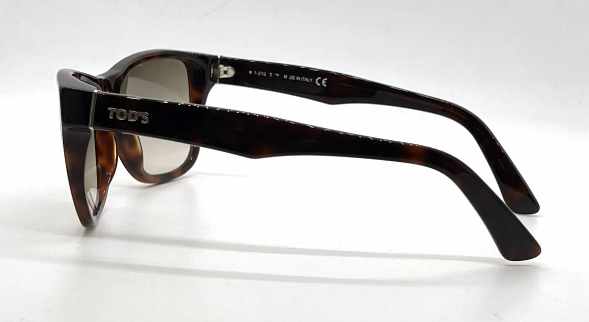 Tod's TO106 52F Tortoise Square Sunglasses-Brown Gradient Lenses-Unworn-Italy
