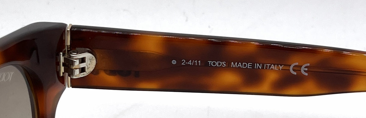 Tod's TO60 52F Tortoise Square Sunglasses-Light Brown Gradient Lenses-Unworn-Italy