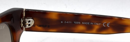 Tod's TO60 52F Tortoise Square Sunglasses-Light Brown Gradient Lenses-Unworn-Italy