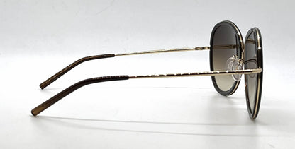 Tod's TO46 50F Brown Oval Sunglasses-Brown Gradient Lenses-Unworn-Italy