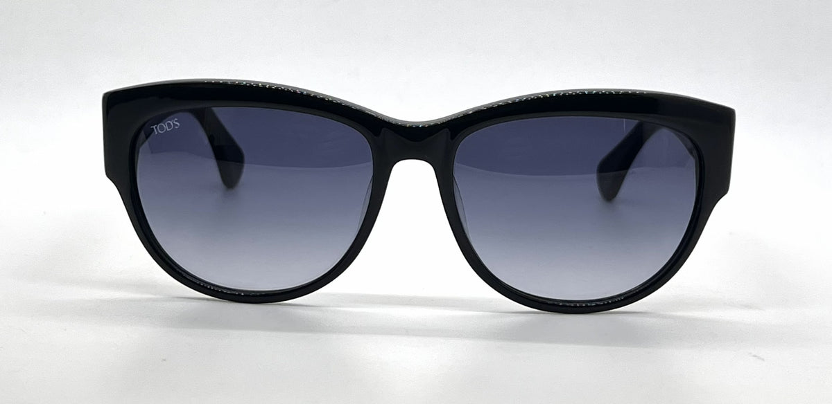Tod's TO59 90W Black Square Sunglasses-Blue Gradient Lenses-Unworn-Italy
