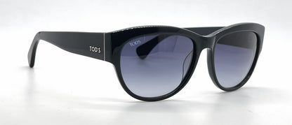 Tod's TO59 90W Black Square Sunglasses-Blue Gradient Lenses-Unworn-Italy