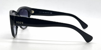 Tod's TO59 90W Black Square Sunglasses-Blue Gradient Lenses-Unworn-Italy