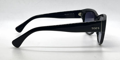 Tod's TO59 90W Black Square Sunglasses-Blue Gradient Lenses-Unworn-Italy
