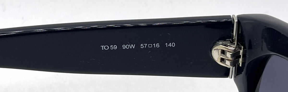 Tod's TO59 90W Black Square Sunglasses-Blue Gradient Lenses-Unworn-Italy