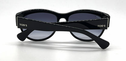 Tod's TO59 90W Black Square Sunglasses-Blue Gradient Lenses-Unworn-Italy