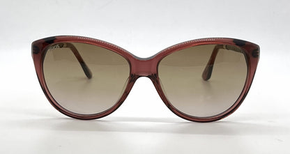 Tod's TO82 20F Plum Cat Eye Sunglasses-Light Brown Gradient Lenses-Unworn-Italy