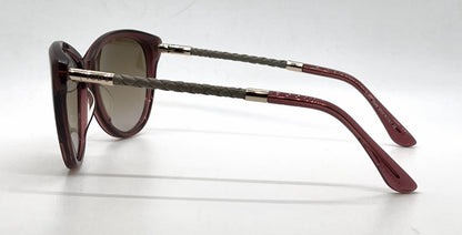 Tod's TO82 20F Plum Cat Eye Sunglasses-Light Brown Gradient Lenses-Unworn-Italy