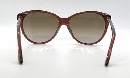 Tod's TO82 20F Plum Cat Eye Sunglasses-Light Brown Gradient Lenses-Unworn-Italy