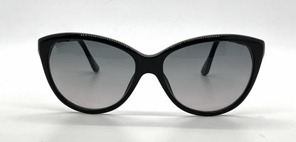 Tod's TO82 01B Black Cat Eye Sunglasses-Grey Gradient Lenses-Unworn-Italy