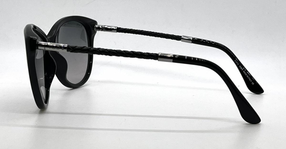 Tod's TO82 01B Black Cat Eye Sunglasses-Grey Gradient Lenses-Unworn-Italy