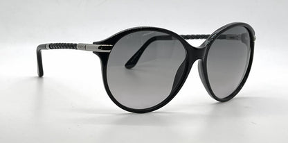 Tod's TO81 01B Black Round Sunglasses-Dark Grey Gradient Lenses-Unworn-Italy