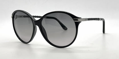 Tod's TO81 01B Black Round Sunglasses-Dark Grey Gradient Lenses-Unworn-Italy