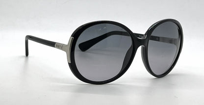 Tod's TO49 Q1B Black Oversized Round Sunglasses-Grey Gradient Lenses-Unworn-Italy