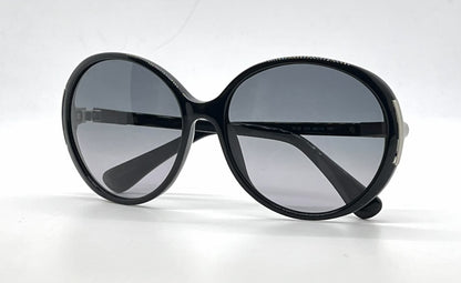Tod's TO49 Q1B Black Oversized Round Sunglasses-Grey Gradient Lenses-Unworn-Italy