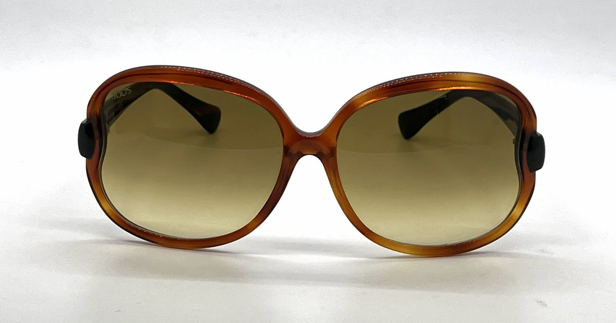 Tod's TO03 56F Translucent Tortoise / Black Butterfly Sunglasses-Brown Gradient Lenses-Unworn