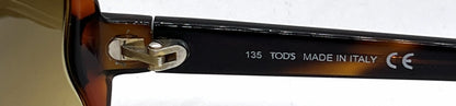 Tod's TO03 56F Translucent Tortoise / Black Butterfly Sunglasses-Brown Gradient Lenses-Unworn