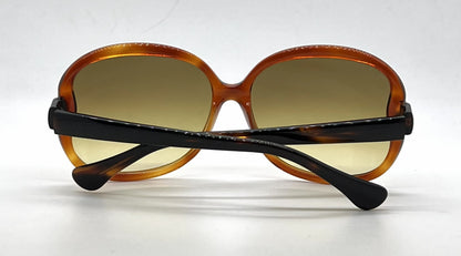 Tod's TO03 56F Translucent Tortoise / Black Butterfly Sunglasses-Brown Gradient Lenses-Unworn