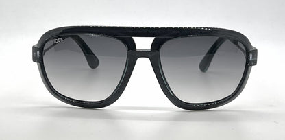 Tod's TO11 20B Grey / Blue Double-Bridge Aviator Sunglasses-Grey Gradient Lenses-Unworn