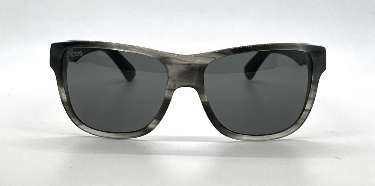 Tod's TO106 47E Black / Grey Marble Square Sunglasses-Dark Grey Lenses-Unworn-Italy