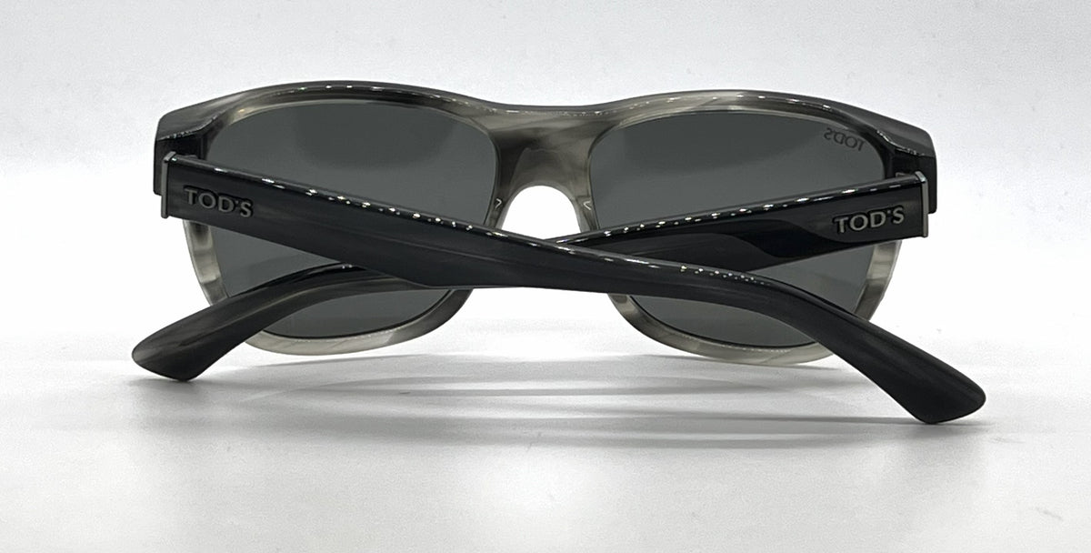 Tod's TO106 47E Black / Grey Marble Square Sunglasses-Dark Grey Lenses-Unworn-Italy
