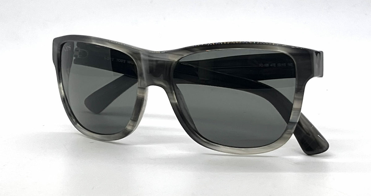 Tod's TO106 47E Black / Grey Marble Square Sunglasses-Dark Grey Lenses-Unworn-Italy