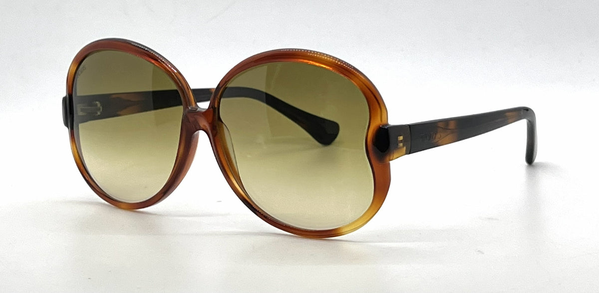 Tod's Translucent Brown Tortoise Oval Sunglasses-Brown Gradient Lenses-Unworn