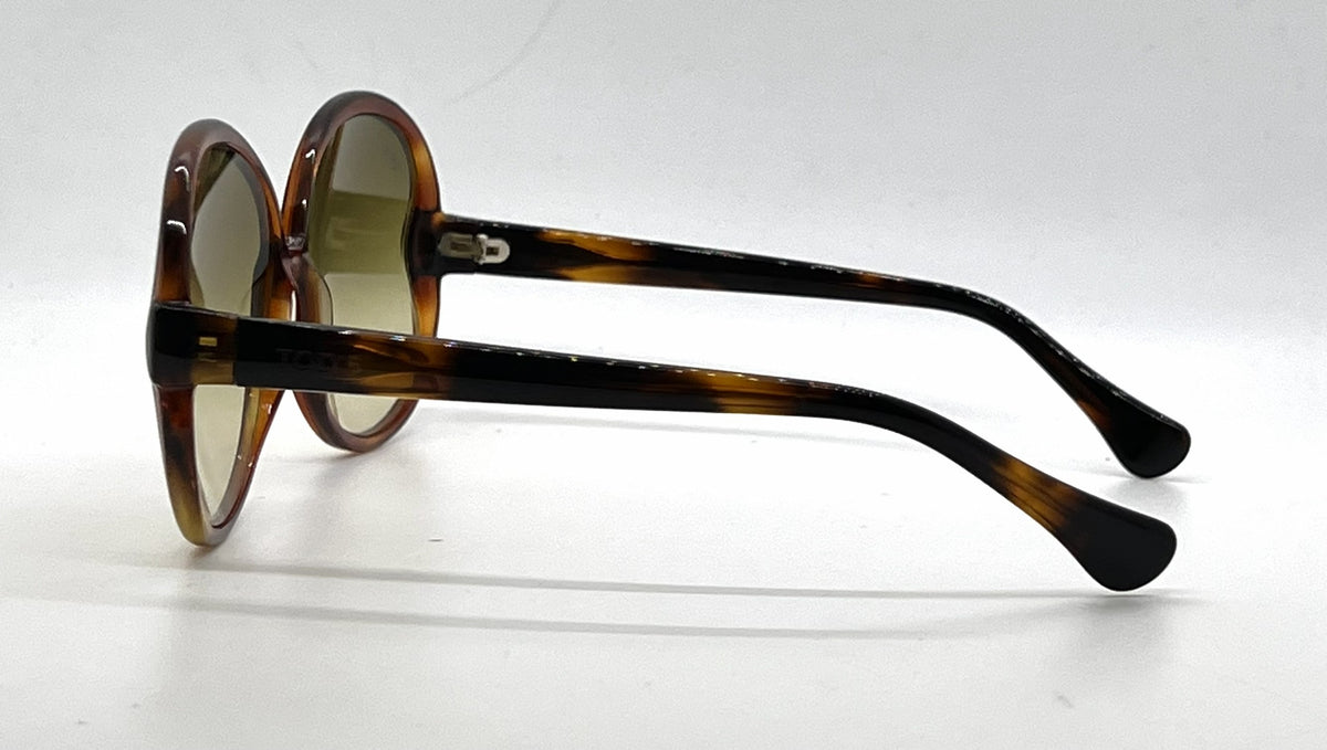 Tod's Translucent Brown Tortoise Oval Sunglasses-Brown Gradient Lenses-Unworn