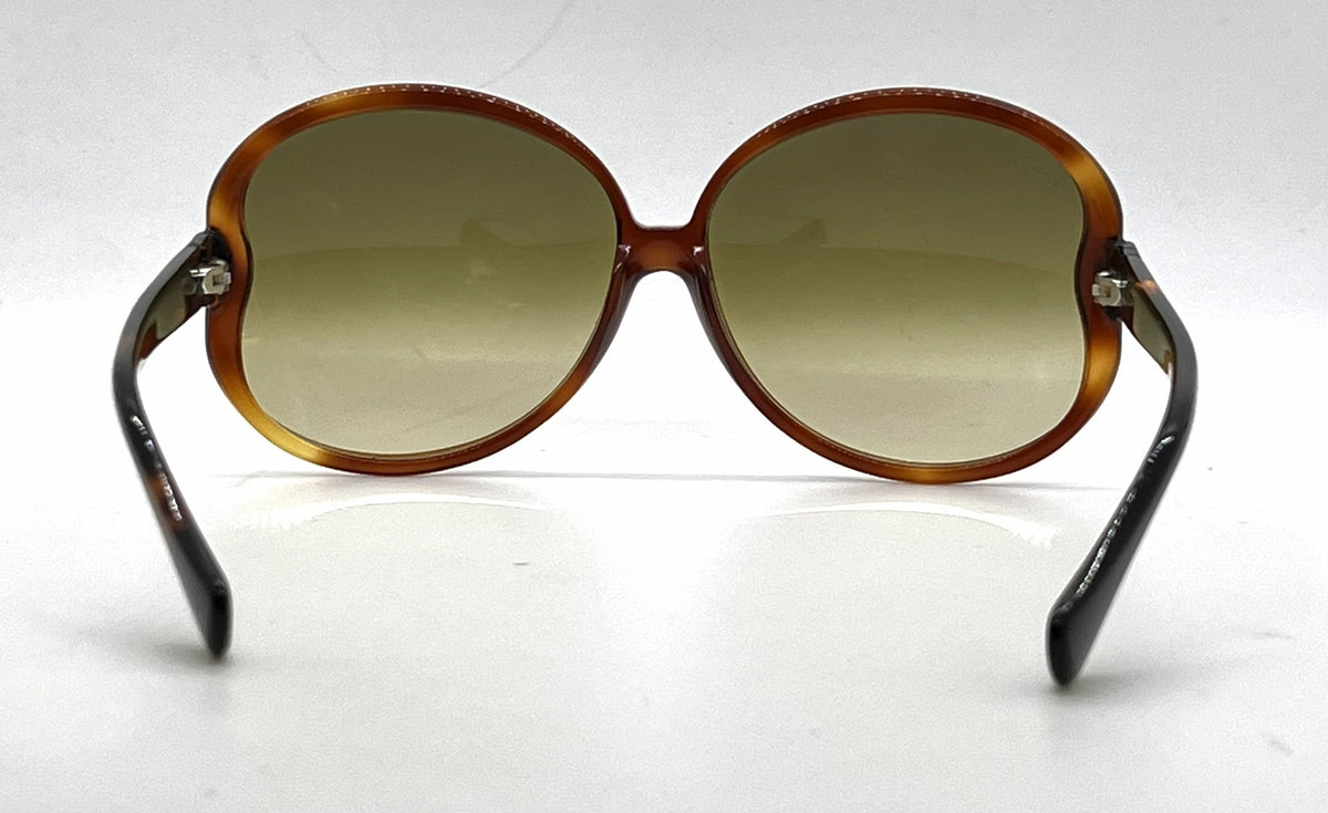 Tod's Translucent Brown Tortoise Oval Sunglasses-Brown Gradient Lenses-Unworn