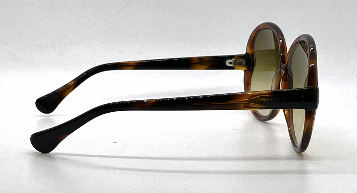 Tod's Translucent Brown Tortoise Oval Sunglasses-Brown Gradient Lenses-Unworn